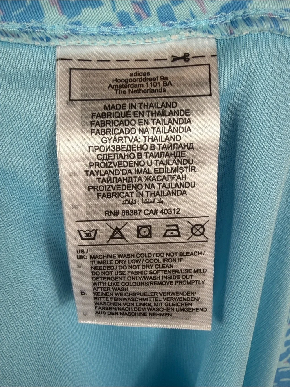 adidas Light Blue Printed Golf or tennis Athletic Skort. Pockets. Womens Size XL